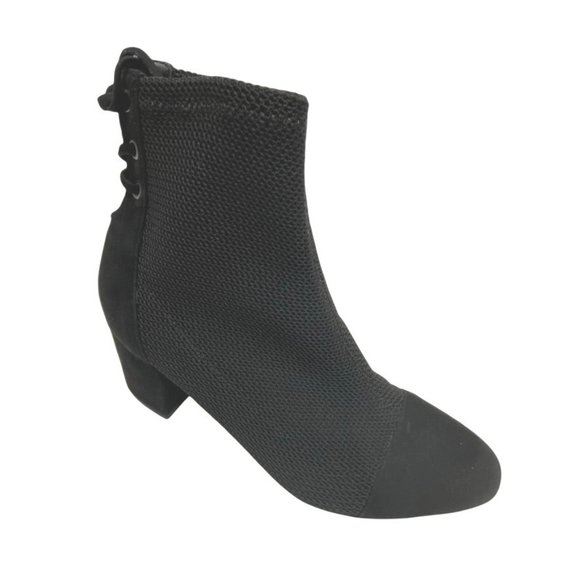 NIB SCHUTZ EMILIA KNIT TEXTURED BOOTIE IN BLACK  SZ  8.5 - Picture 7 of 14